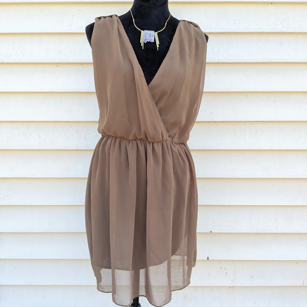 Sand Midi Size M Flowing Boho Dress
